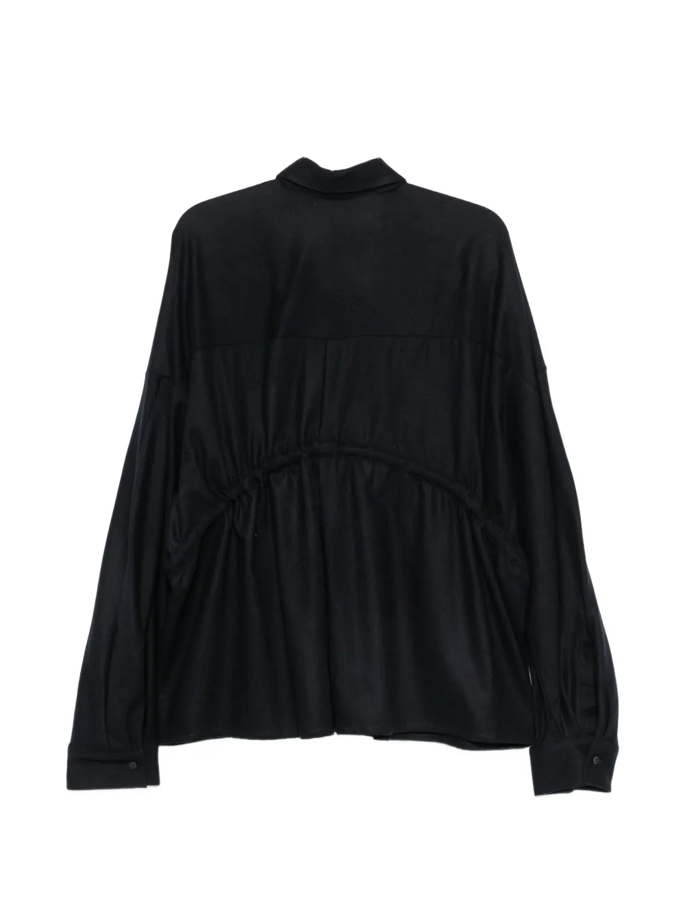 THELATEST Blouse met trekkoordtaille Blauw