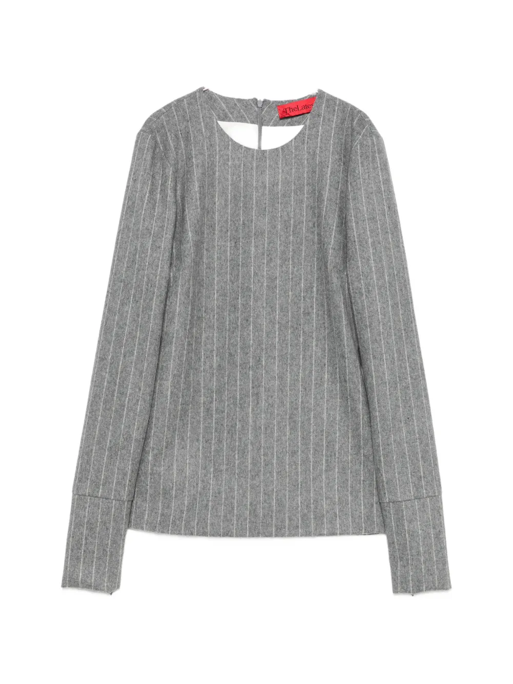 THELATEST Elisa pinstripe-pattern long-sleeve top - Grigio