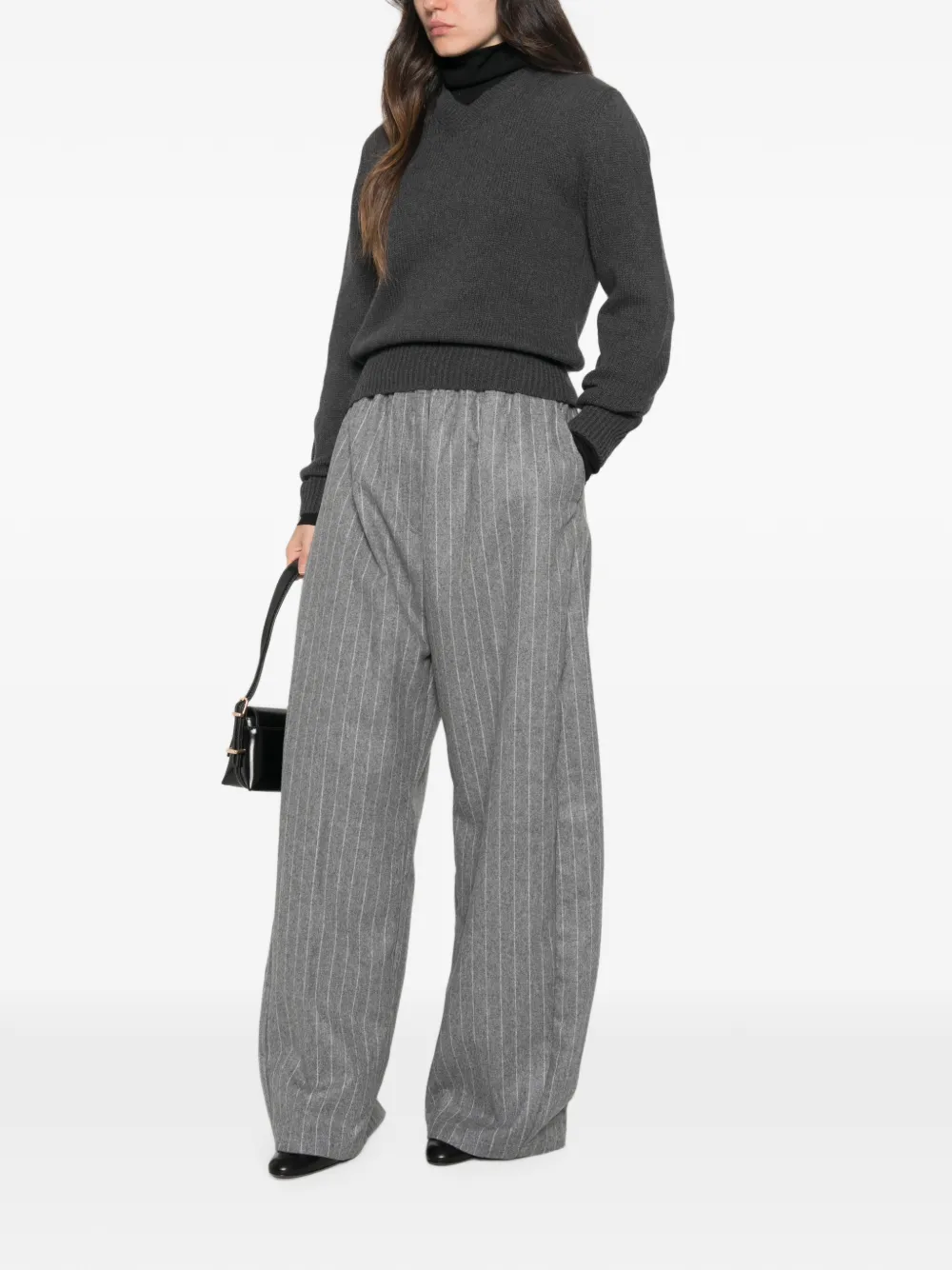 THELATEST Broek met wijde pijpen Grijs