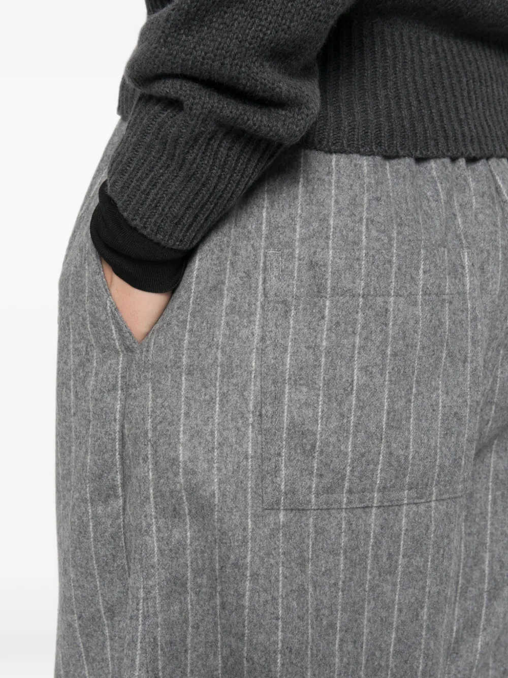 THELATEST Broek met wijde pijpen Grijs