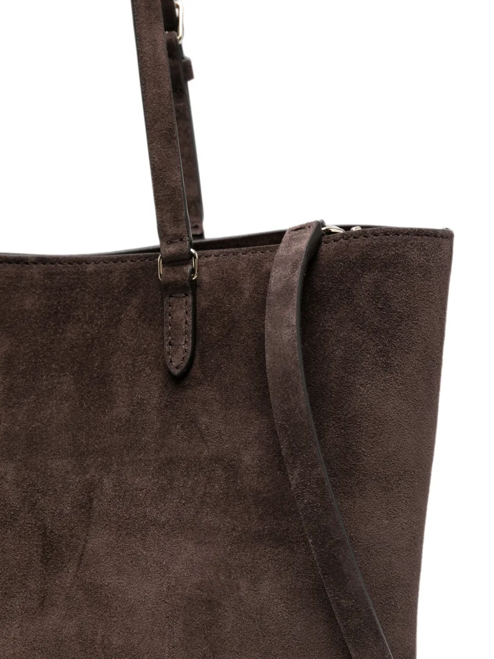 Valentino Garavani Rockstud suède shopper Bruin