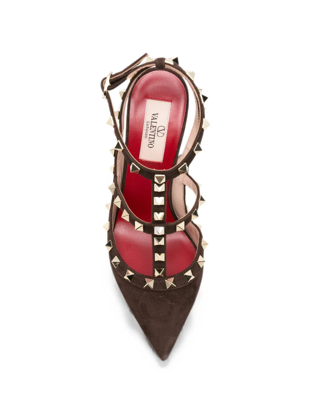 Valentino Garavani Rockstud suede pumps Bruin