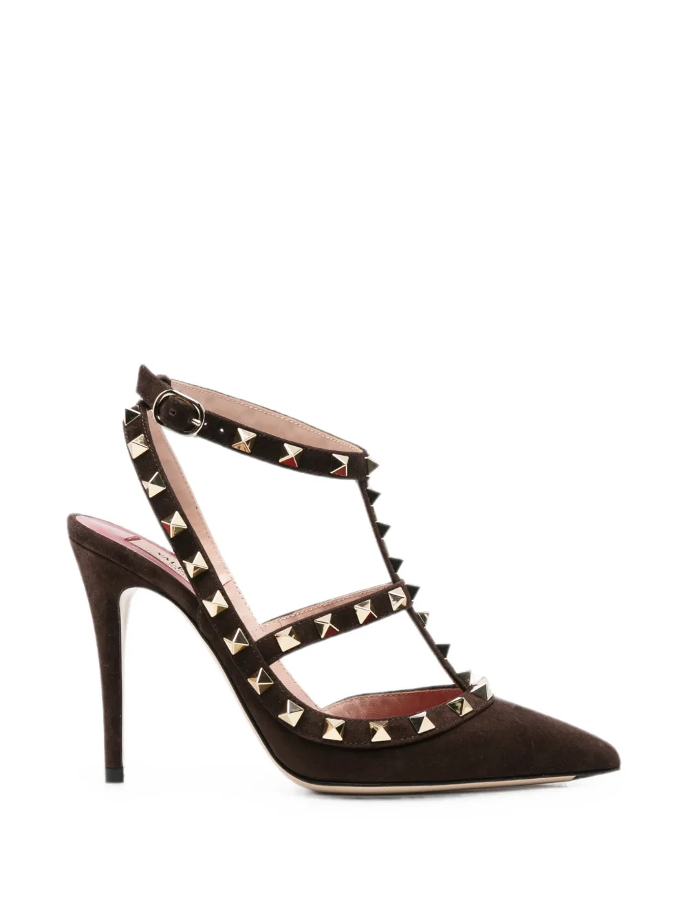Valentino Garavani Rockstud suede pumps Bruin