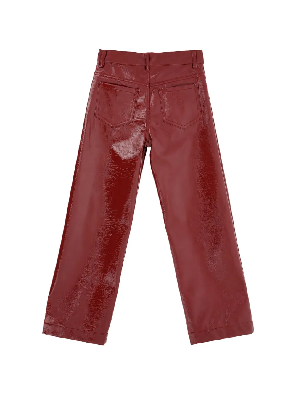 Pinko Kids Gecoate broek met geborduurd logo Rood