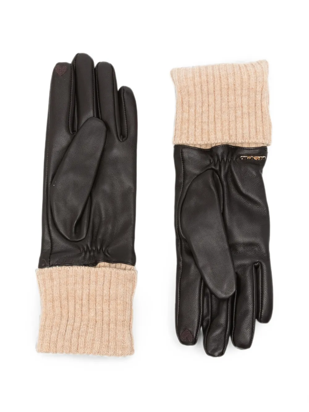 TWINSET Handschoenen met logoplakkaat Bruin
