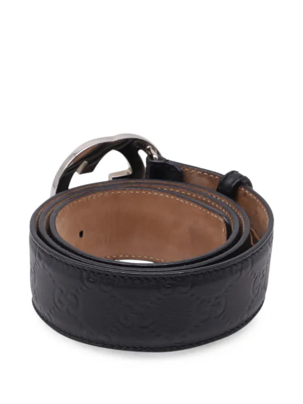 Gucci Pre-Owned Guccissima Interlocking G-buckle Belt  display picture 1