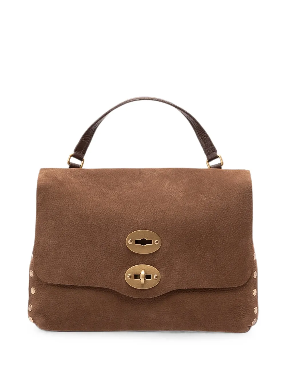 Zanellato small Postina Jones stud-embellished shoulder bag - Marrone
