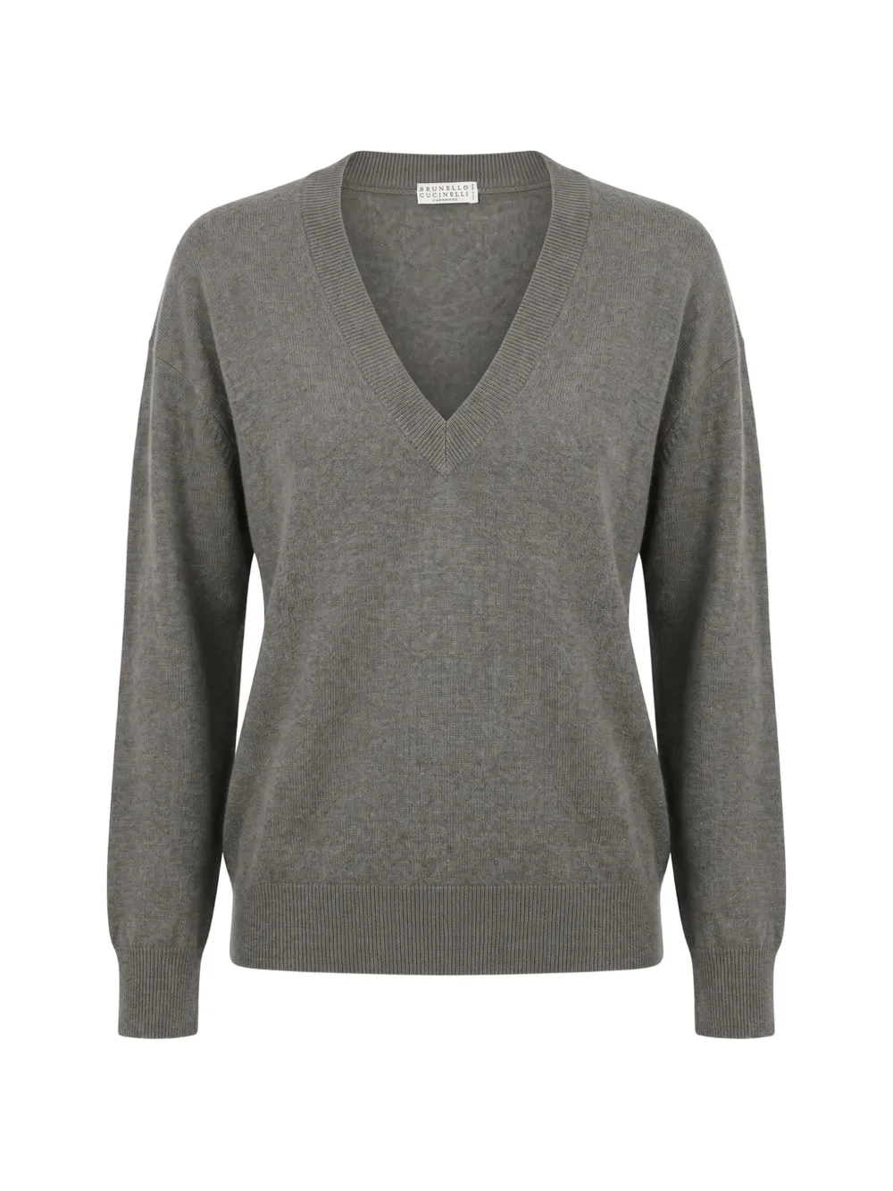 Brunello Cucinelli V-neck cashmere sweater - Grigio