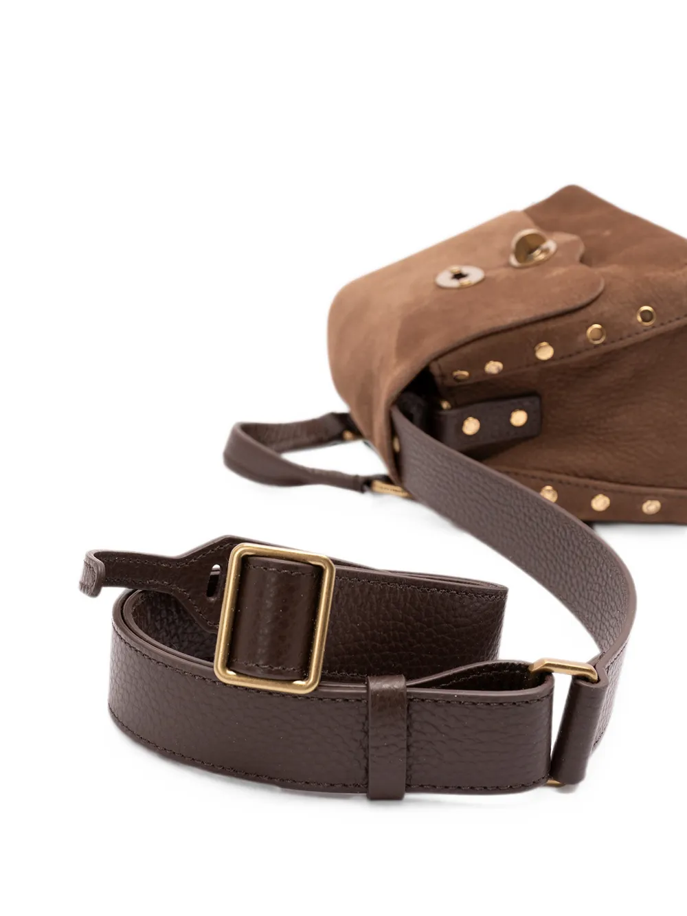 Zanellato Baby Postina Jones mini-tas verfraaid met studs Bruin