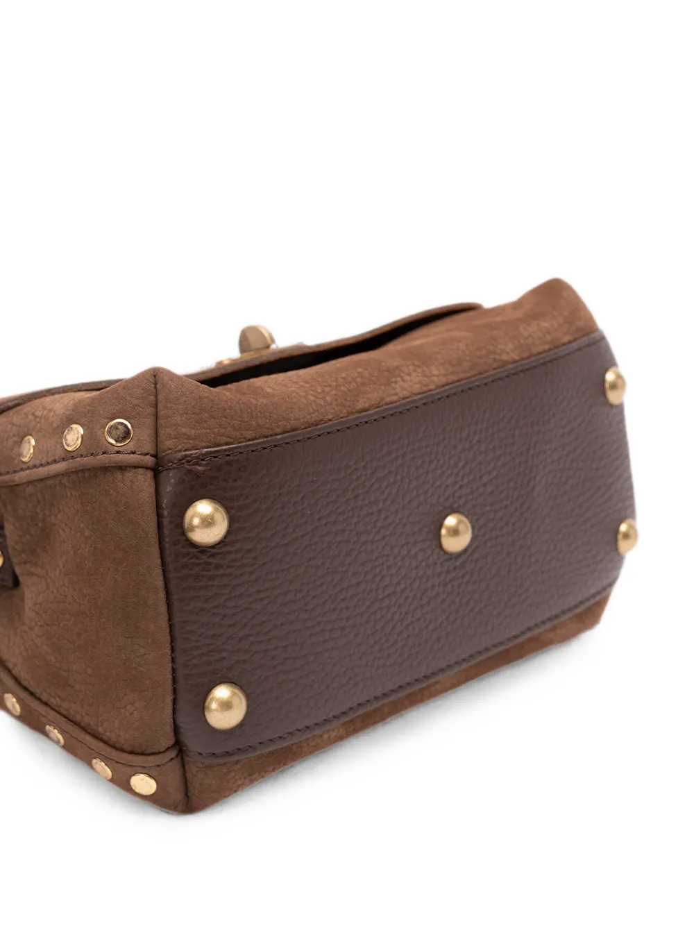 Zanellato Baby Postina Jones mini-tas verfraaid met studs Bruin