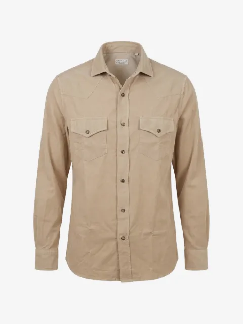 Brunello Cucinelli western-style button-down shirt