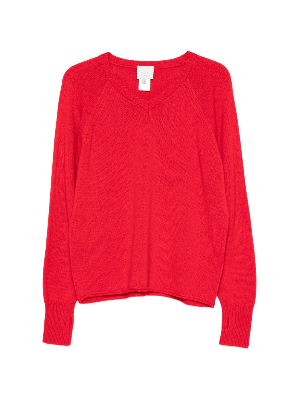 Alysi V-neck cashmere knit - Rot