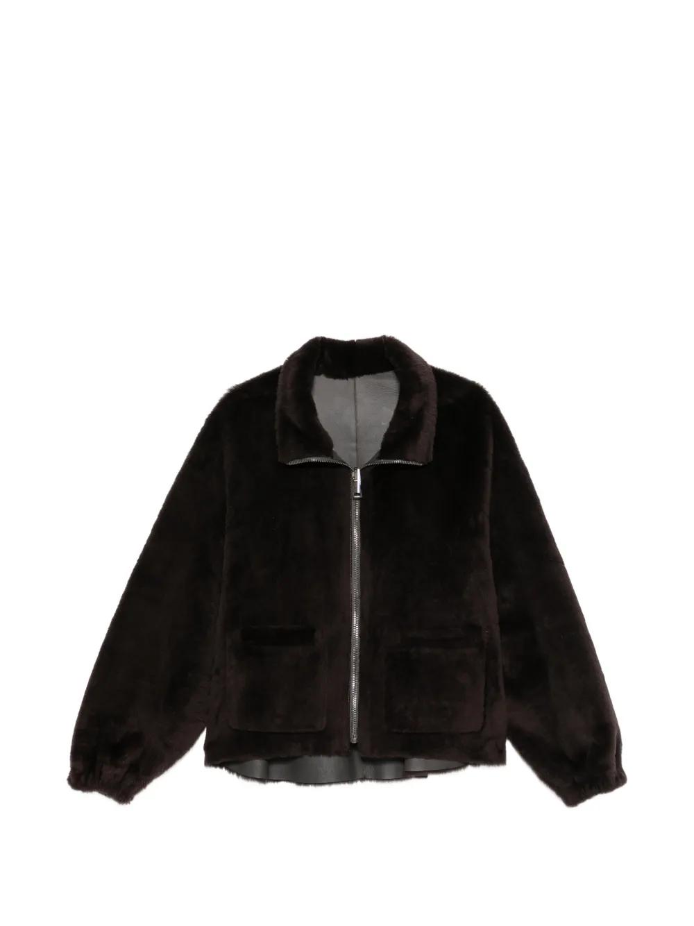 Simonetta Ravizza zip-up reversible jacket - Braun