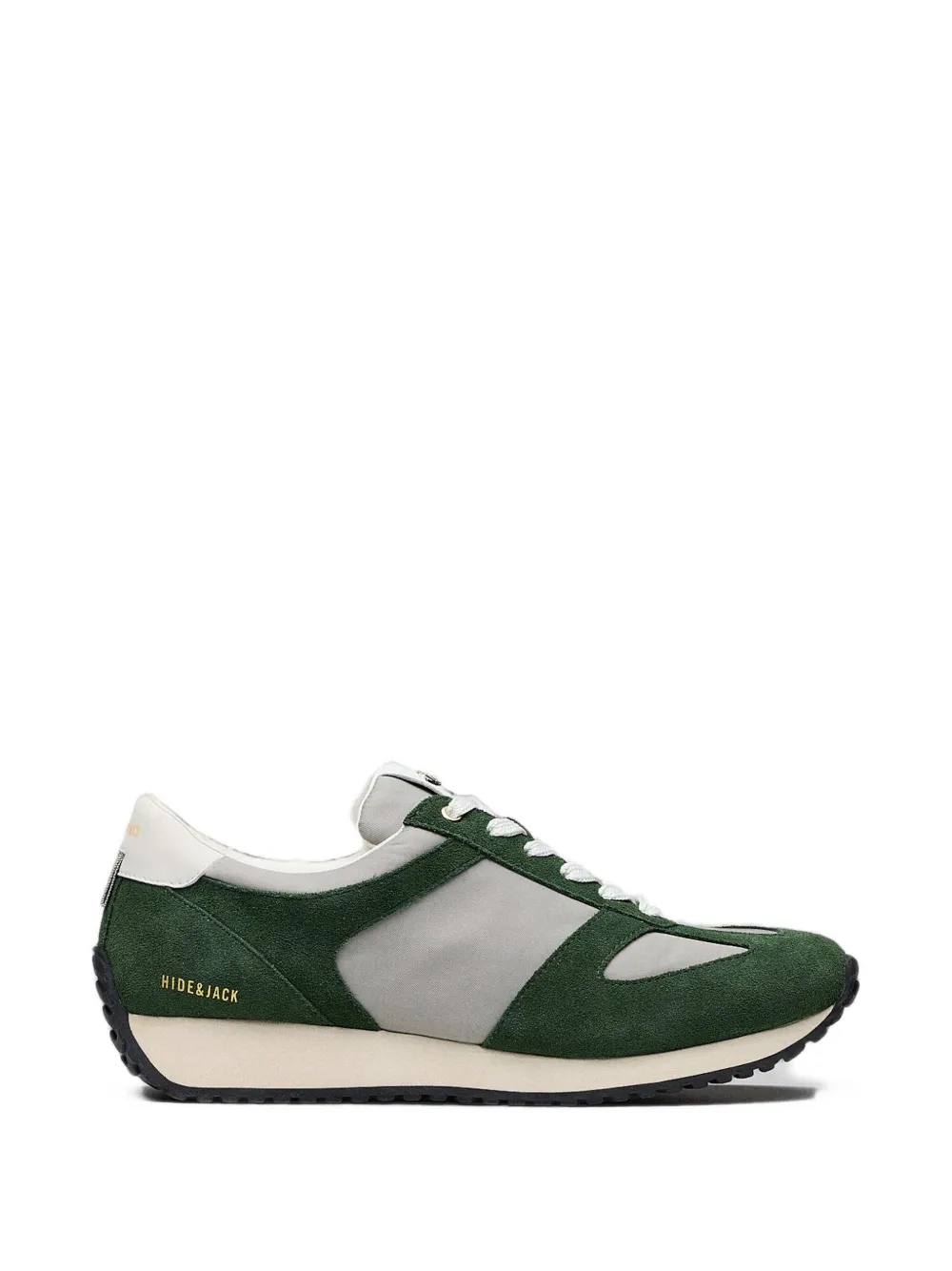 Hide&Jack Roma suede-panelled sneakers - Vert