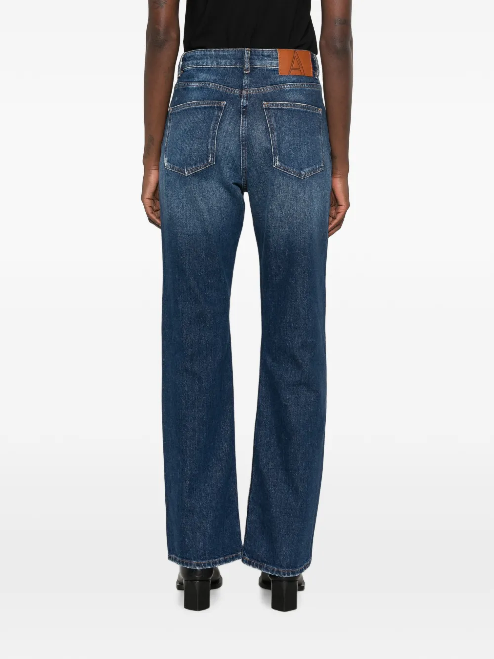 TWINSET Straight jeans met vervaagd effect Blauw
