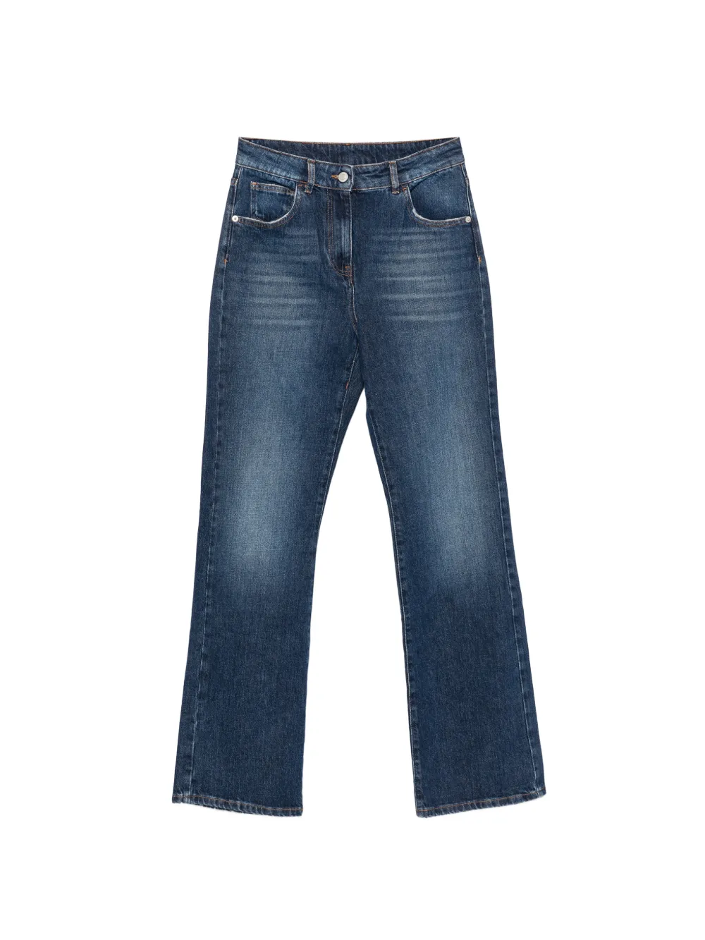 TWINSET faded straight-leg jeans - Blau