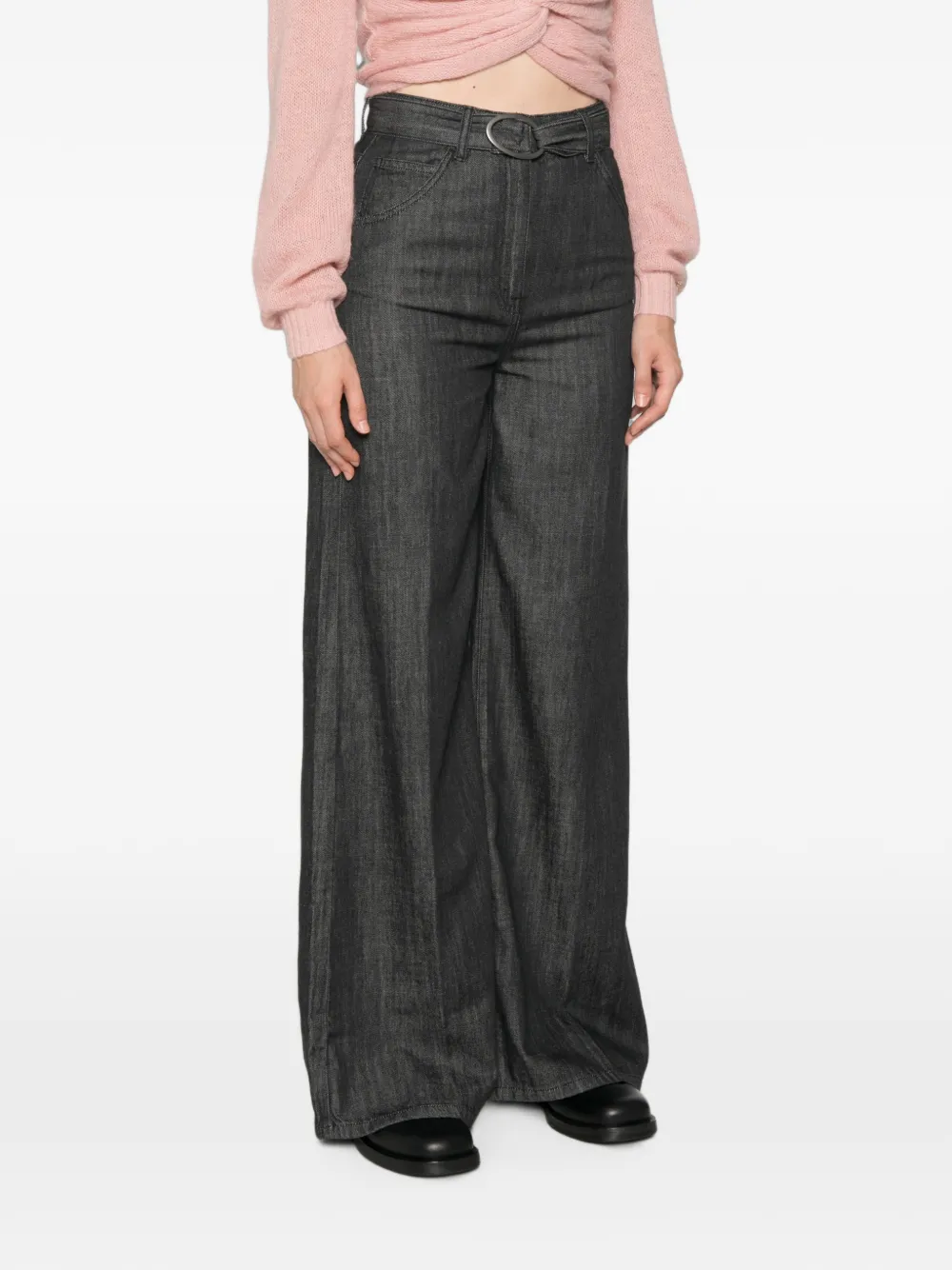 TWINSET Jeans met wijde pijpen Zwart