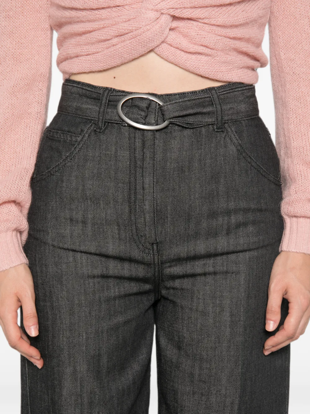 TWINSET Jeans met wijde pijpen Zwart
