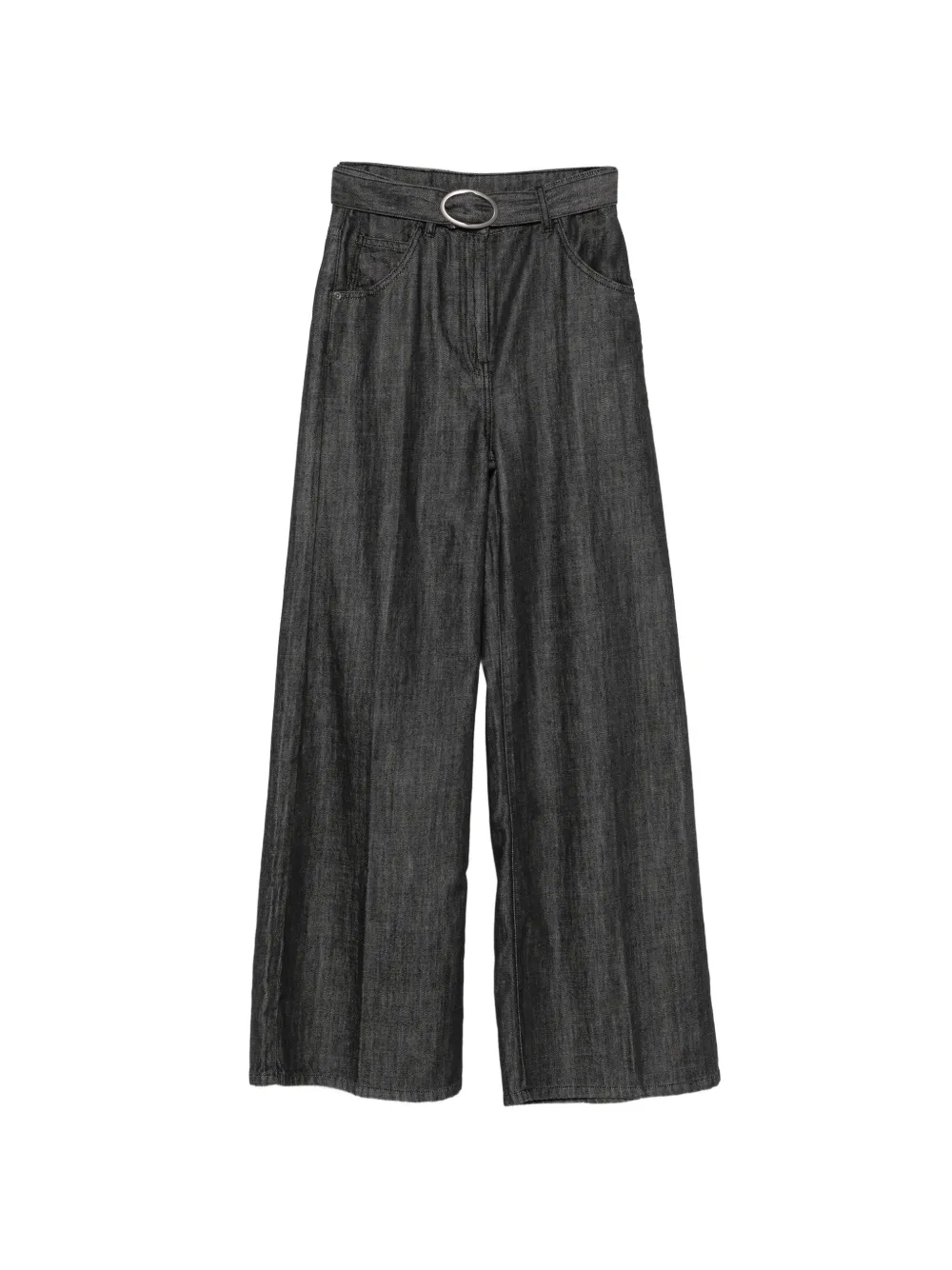 TWINSET belted wide-leg jeans - Schwarz