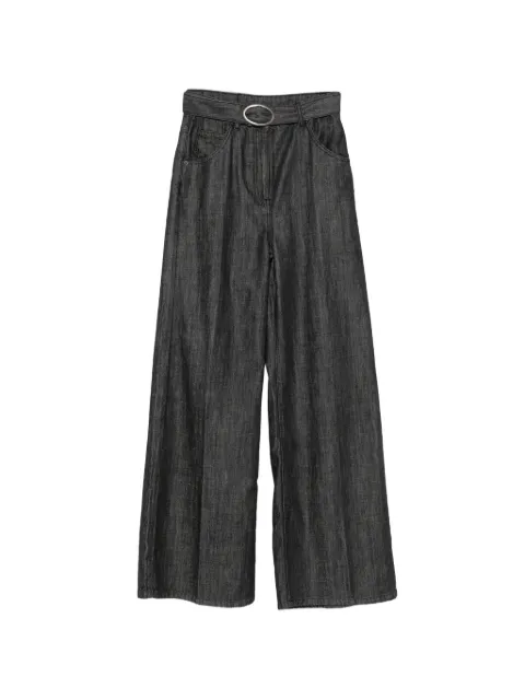 TWINSET belted wide-leg jeans