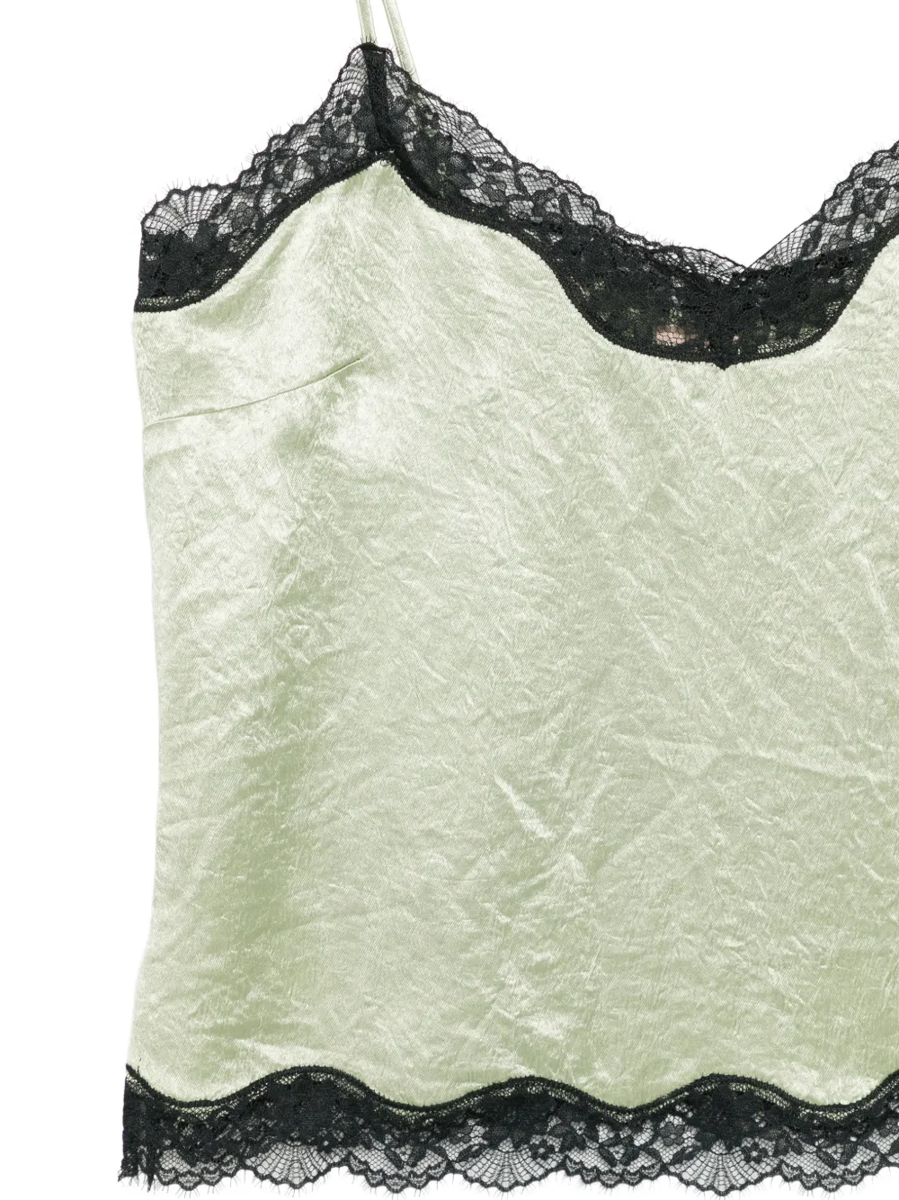 TWINSET Shirt met afwerking van kant Groen