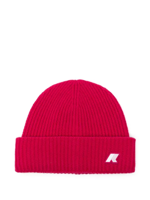 K Way Kids P. Brice logo-patch ribbed beanie hat