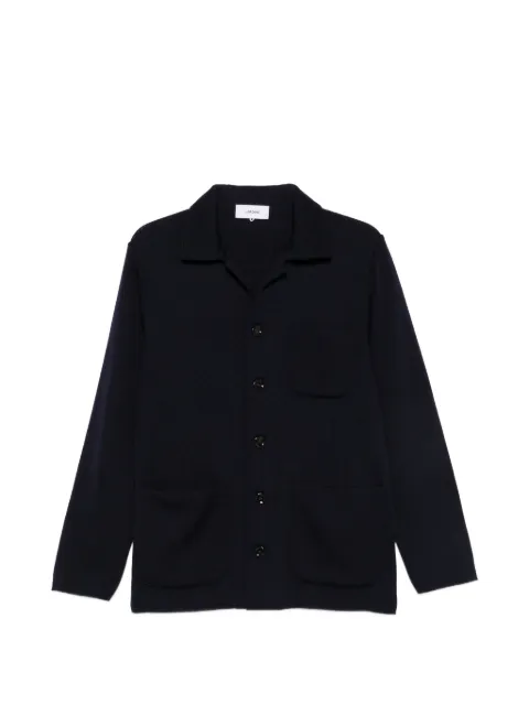 Lardini button-up patch-pocket jacket