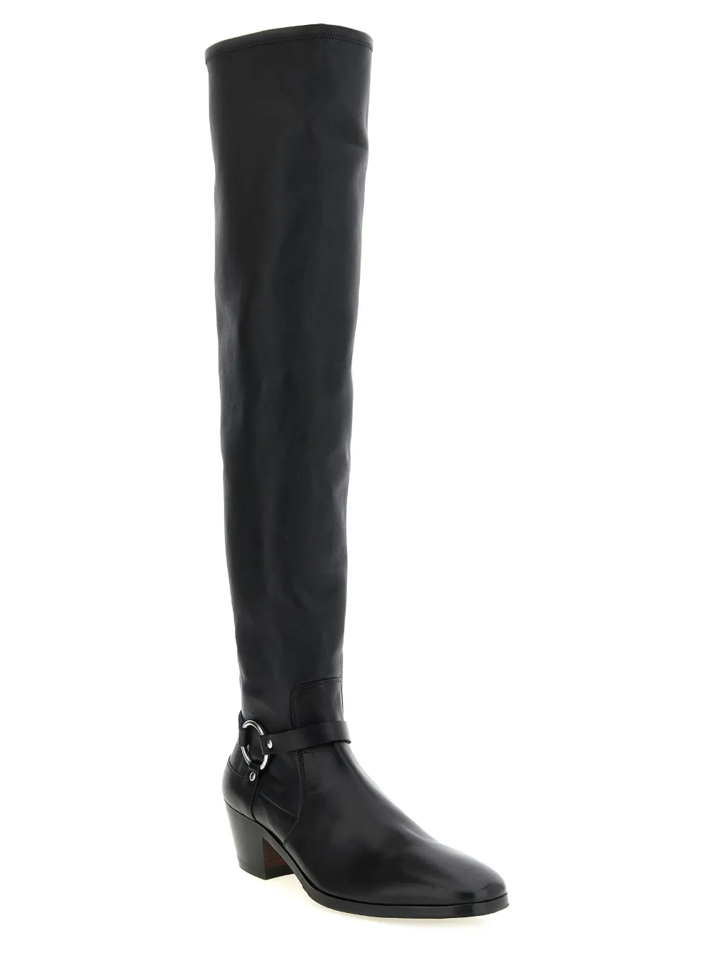 TOM FORD leather Clint thigh-high boots Zwart