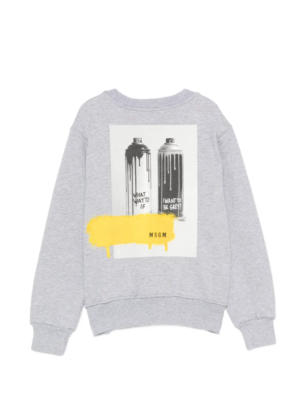 MSGM Kids Sweater met logoprint Grijs
