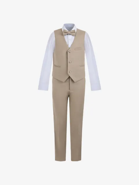 Moustache bow-tie vest suit