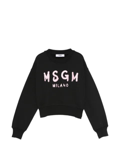 MSGM Kids sudadera con logo estampado