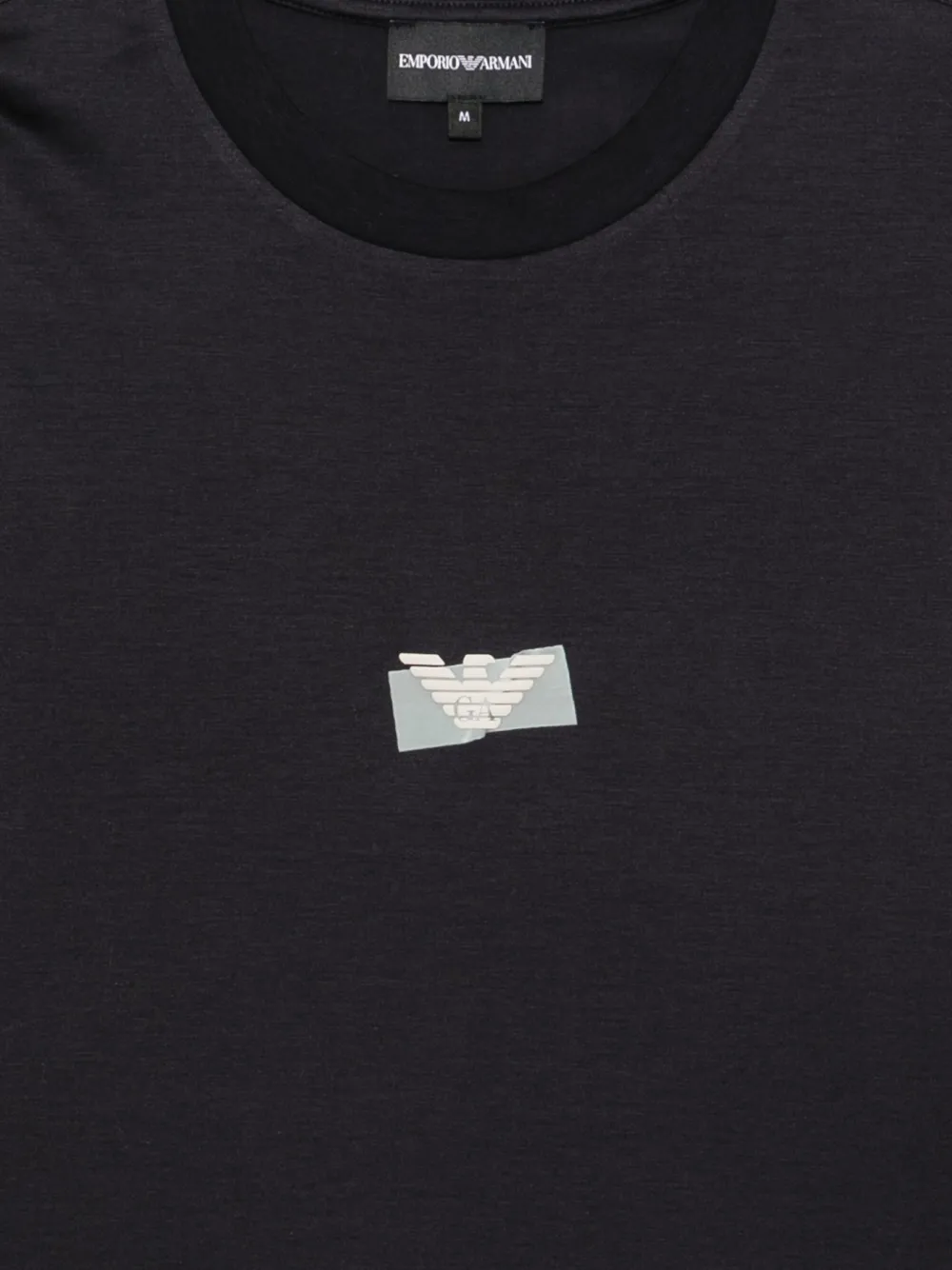 Emporio Armani T-shirt met logoprint Zwart