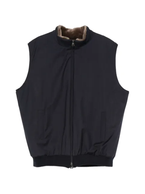 Manzoni 24 fur-trimmed zip-up gilet