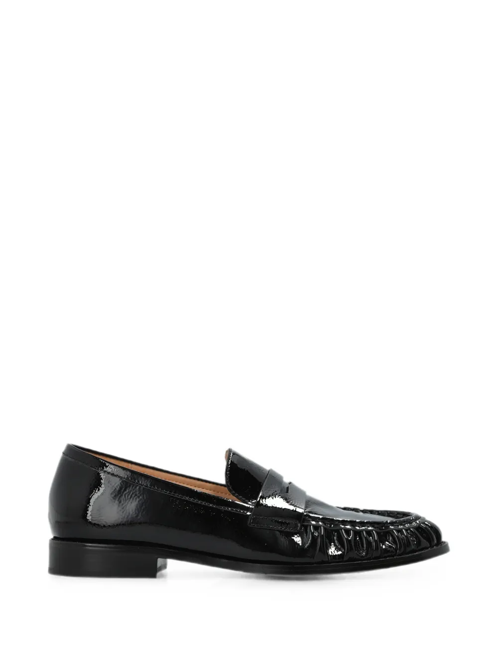 Furla patent-leather loafers Zwart