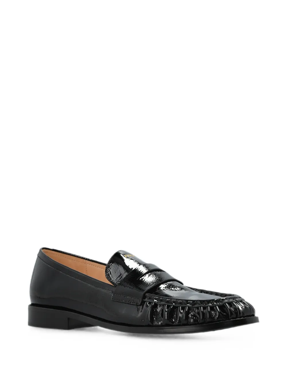 Furla patent-leather loafers Zwart