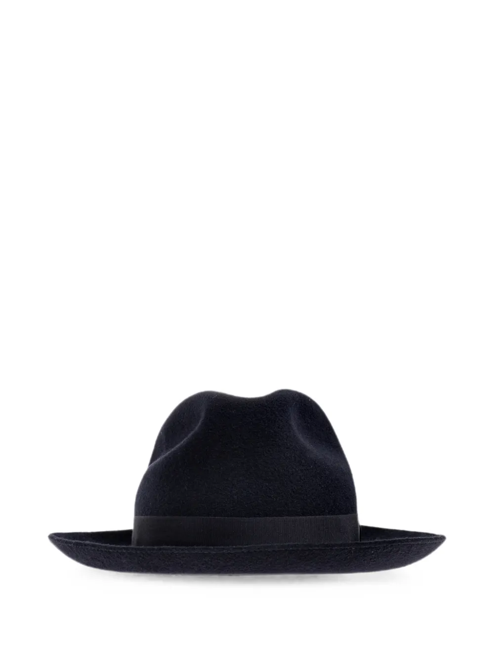 Giorgio Armani grosgrain-trim fedora hat - Blau