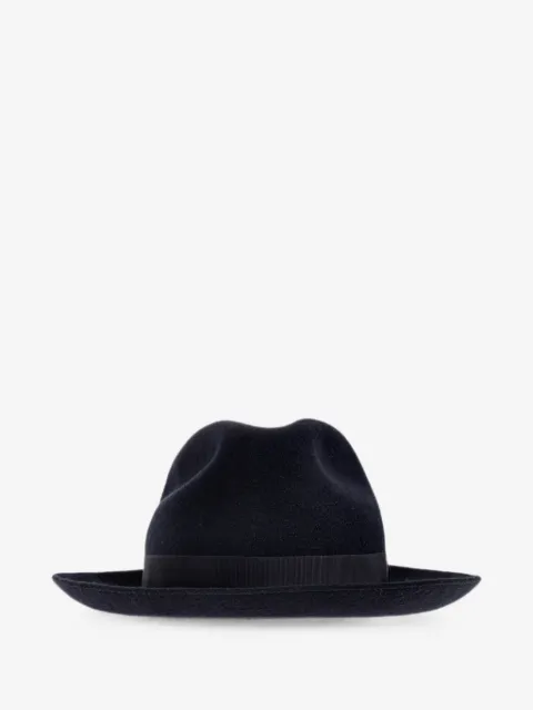 Giorgio Armani grosgrain-trim fedora hat