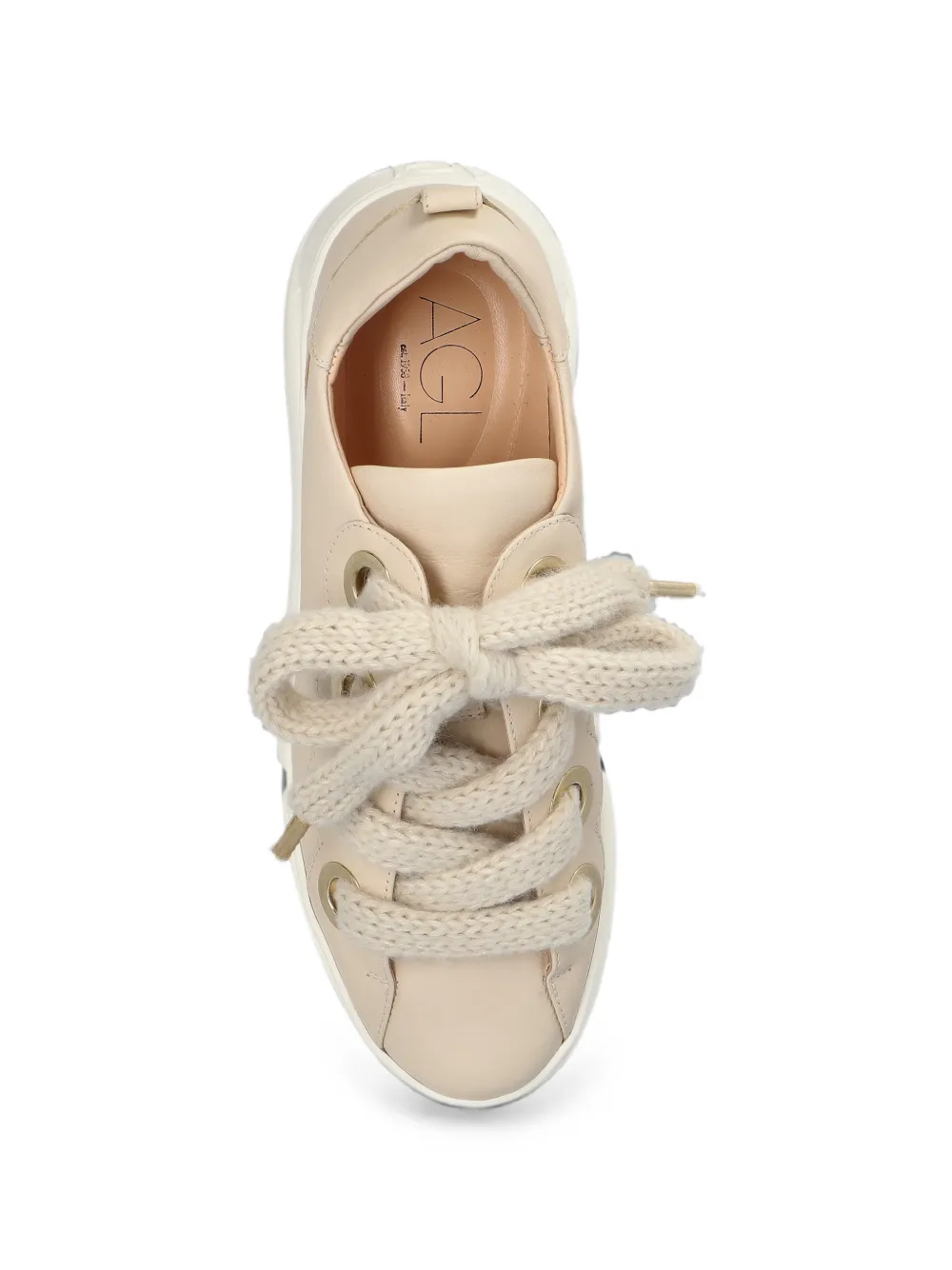 AGL Soft Bubble leather sneakers Beige