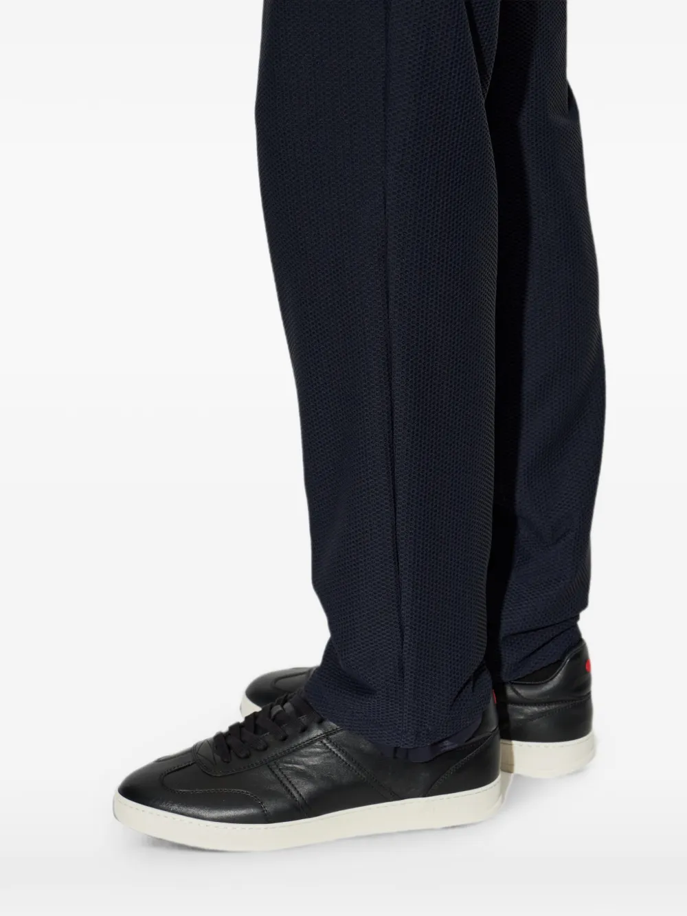 Kiton leather sneakers Zwart