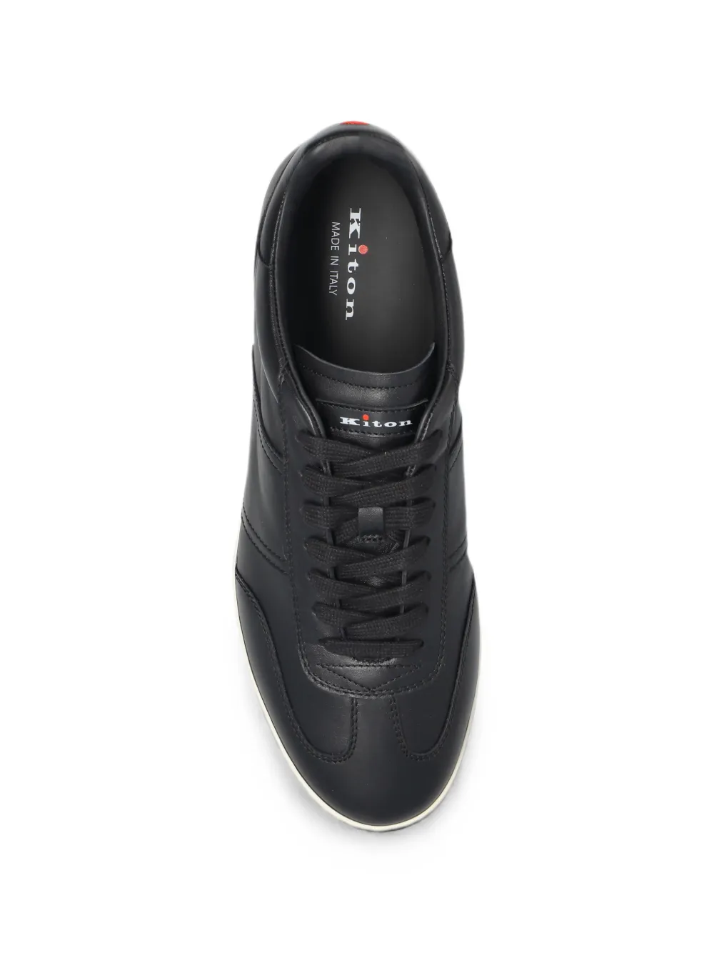 Kiton leather sneakers Zwart