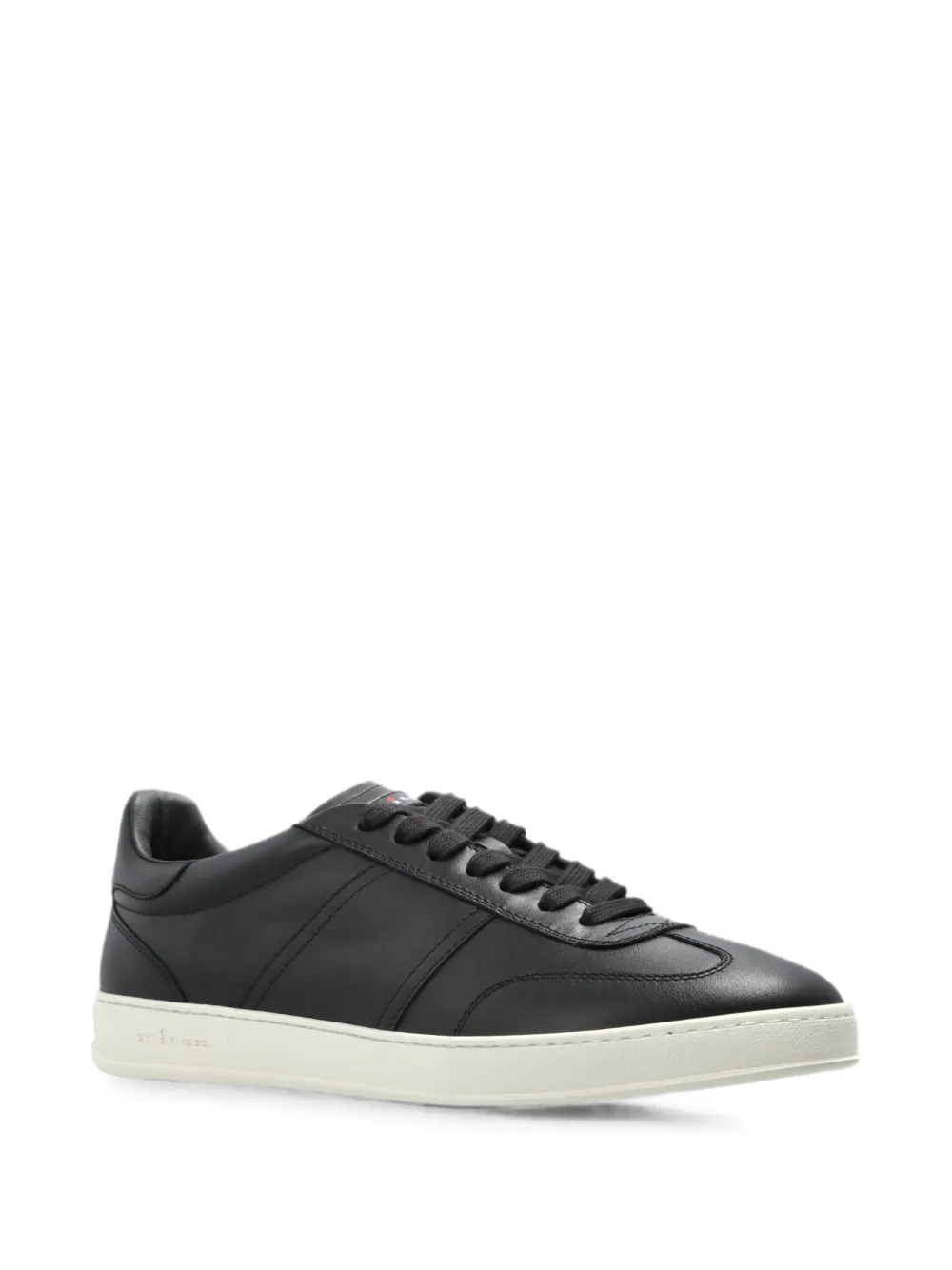 Kiton leather sneakers Zwart