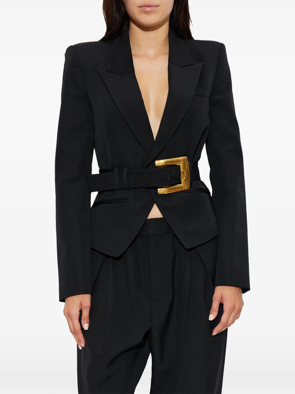 Balmain Wollen blazer Zwart