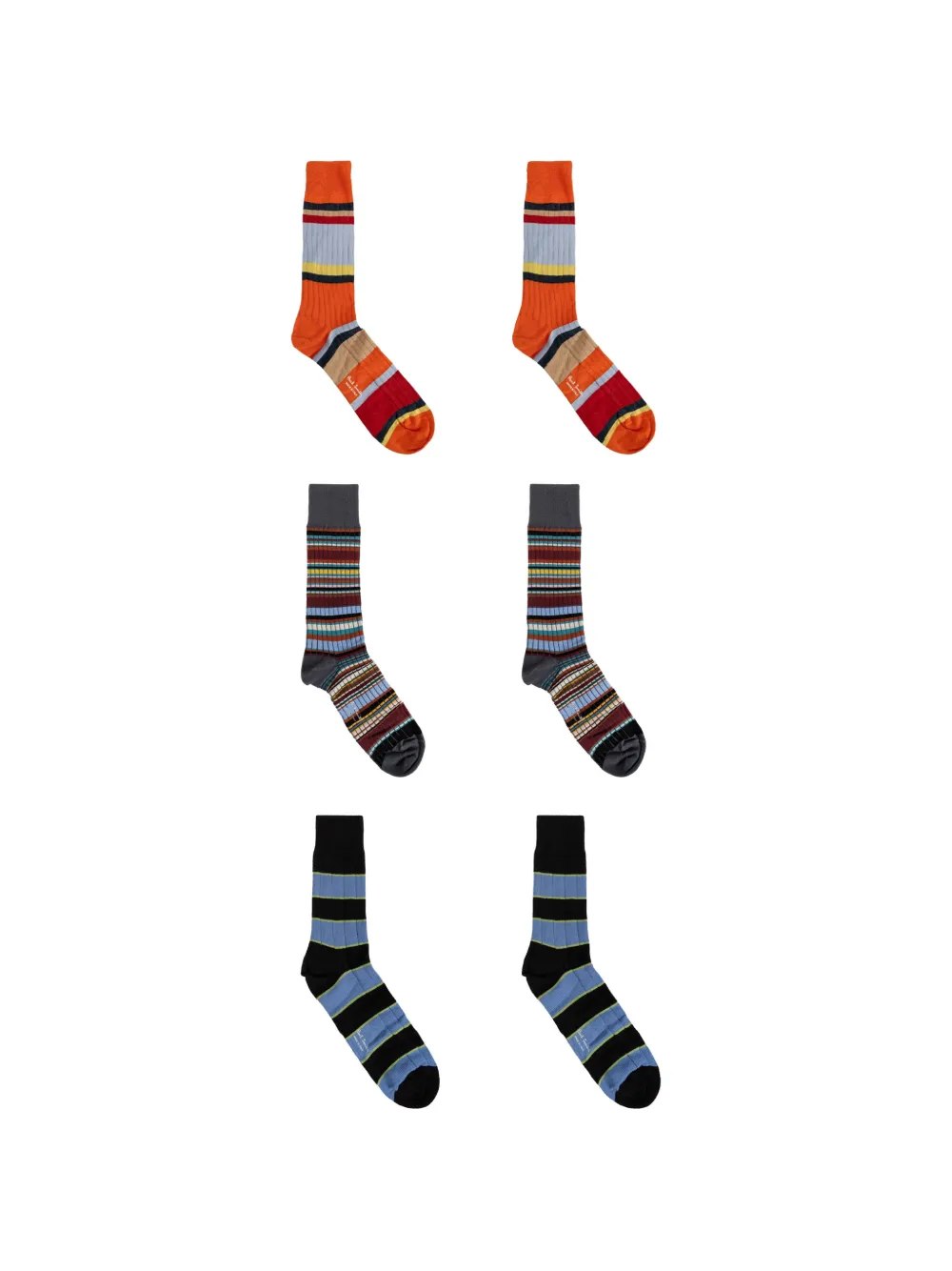 Paul Smith striped socks (set of three) Oranje