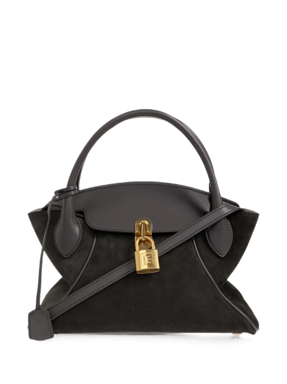 Balmain small Pulse Day suede tote bag - Schwarz