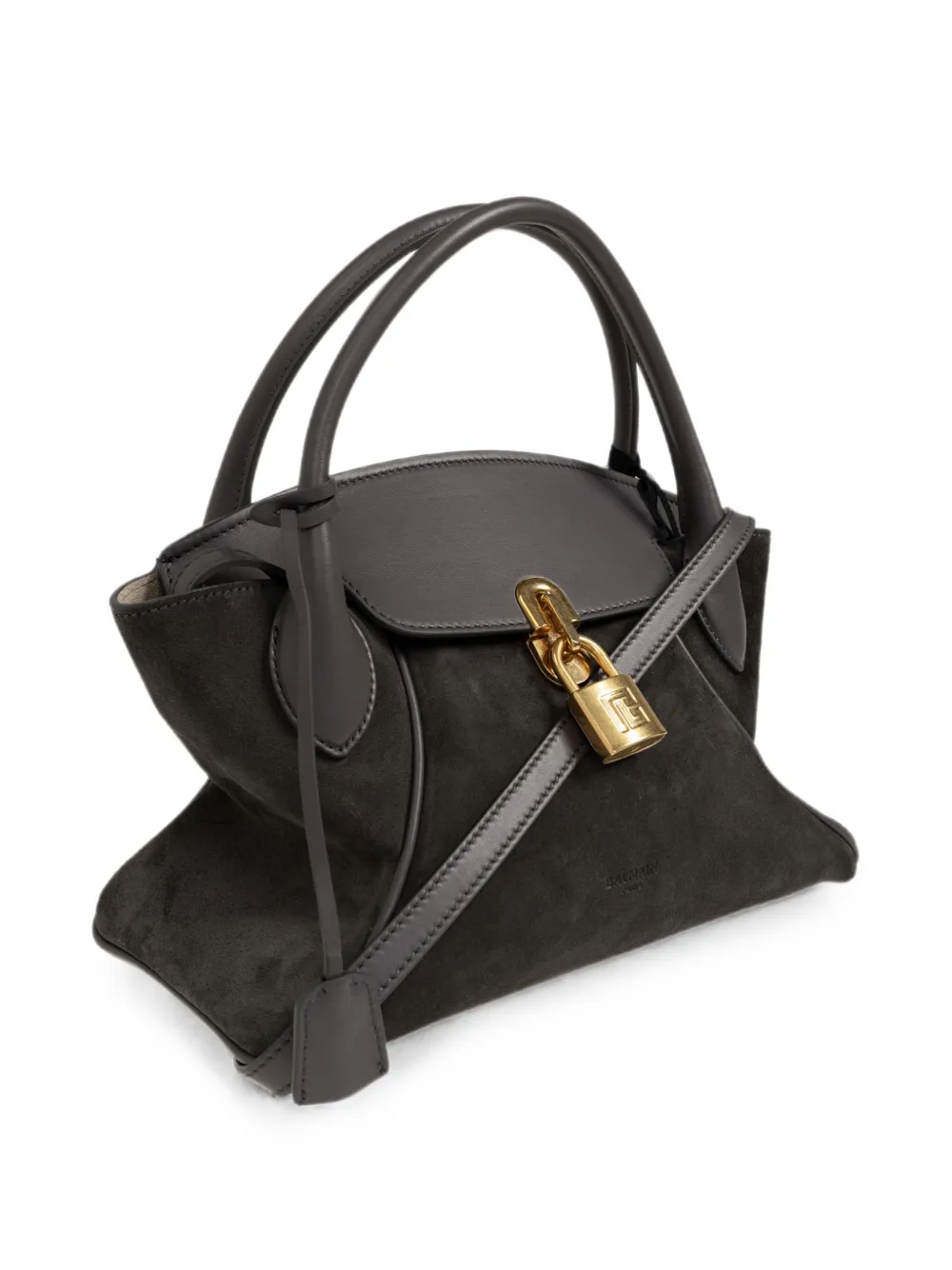 Balmain Kleine Pulse Day suède shopper Zwart