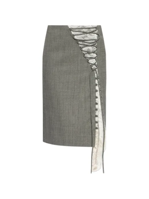 Alexander McQueen corset lacing panel pencil skirt