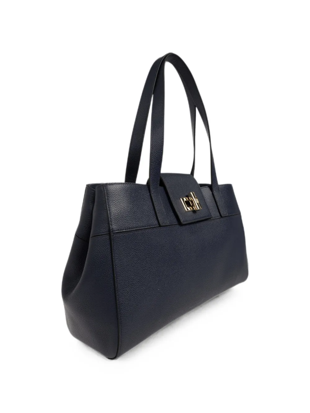 Furla Grote Amelia leren schoudertas Blauw