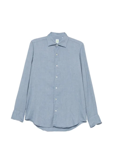 Finamore 1925 Napoli herringbone-weave long-sleeve shirt