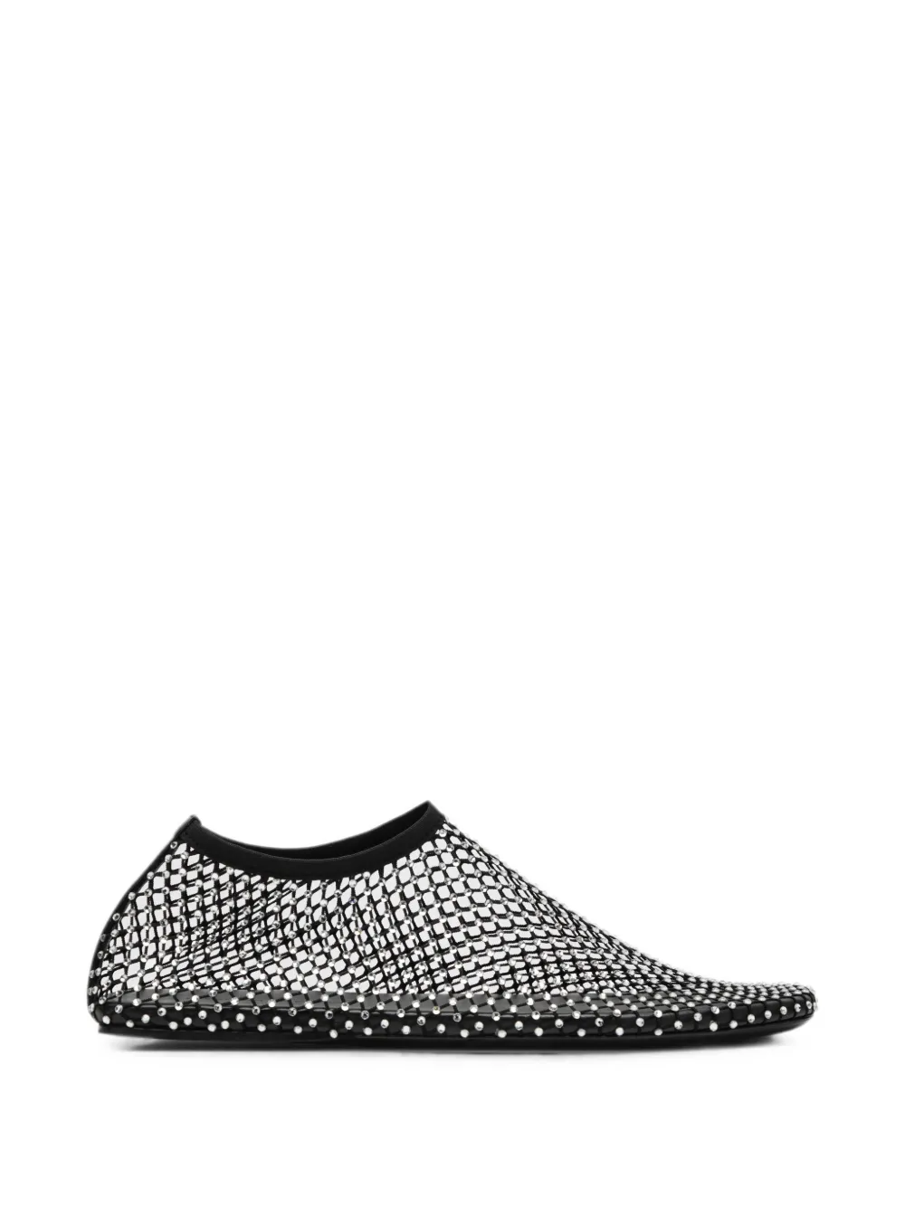 Christopher Esber Minette crystal-embellished mesh ballet flats