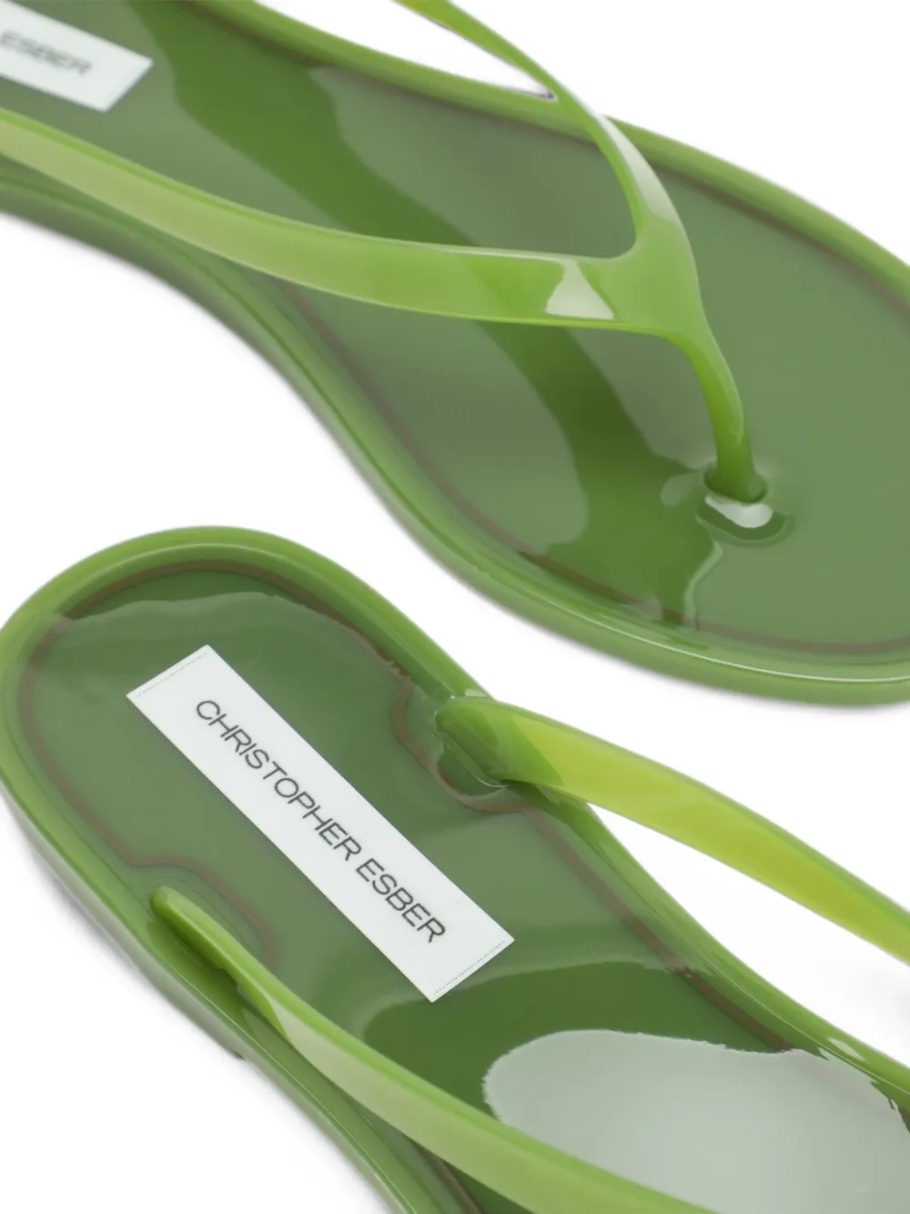 Christopher Esber Jo teenslippers met textuur Groen